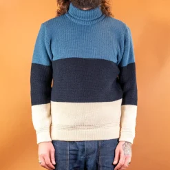 Signal Rollkragen Pullover Seashell/Ink/Trail Blue