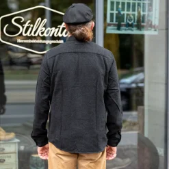 Simon Shirt Eco Flannel Black