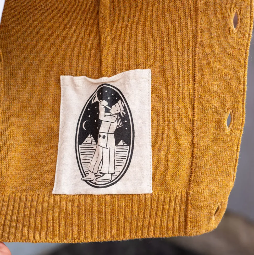 Strickjacke Max 3 18 Oz. Ocker