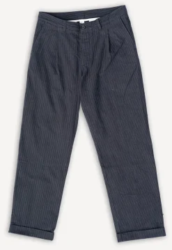 Sune Pleated Wide Cut Trousers Black Pin