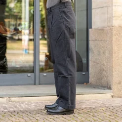 Sune Pleated Wide Cut Trousers Black Pin