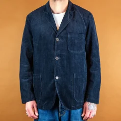 Three Button Jacket Cord Navy