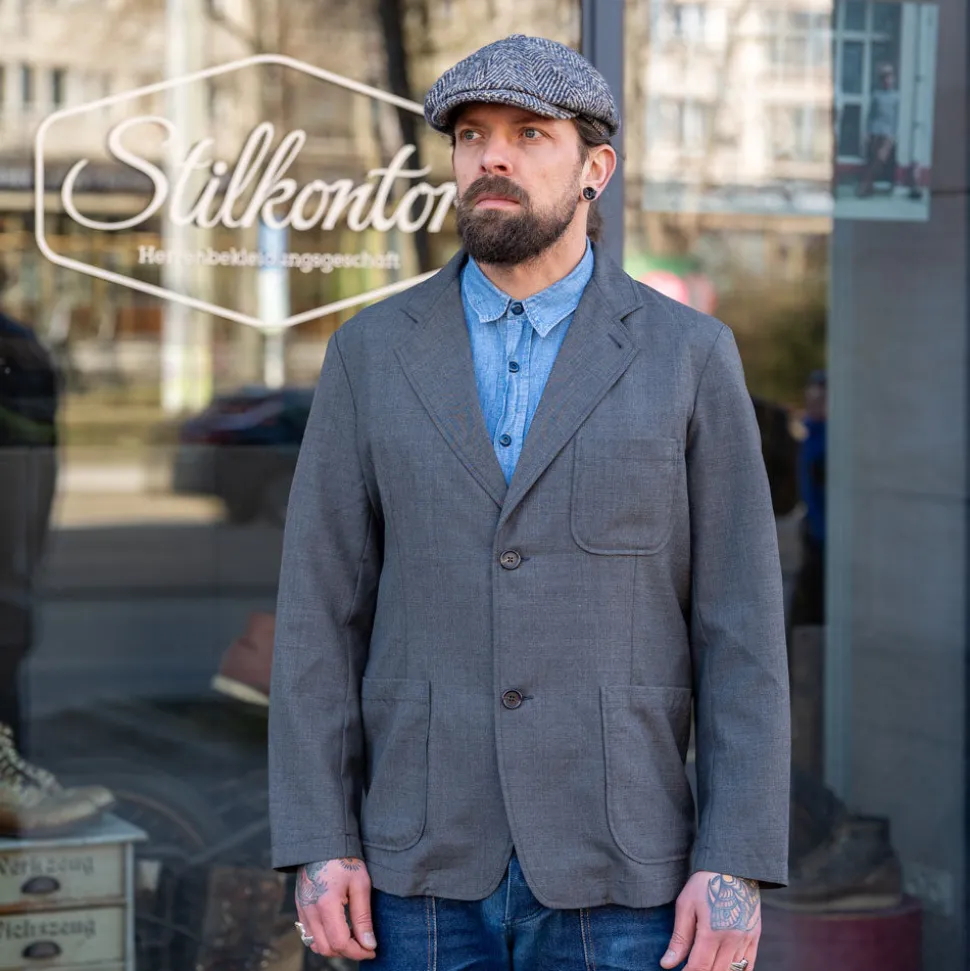 Two Button Jacket Tropical Suiting Grey