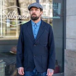 Two Button Jacket Tropical Suiting Navy