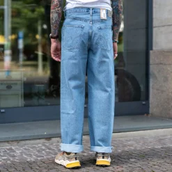 Wide Pant Kurabo Red Selvedge 14oz Blue Light Used