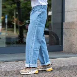 Wide Pant Kurabo Red Selvedge 14oz Blue Light Used