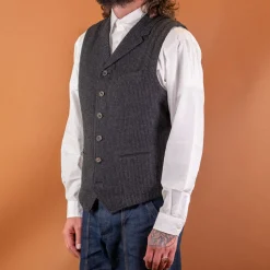 William Lapel Waistcoat Black Pin
