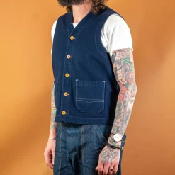 Wool Vest Blue