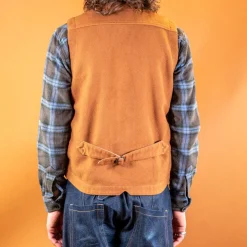 Wool Vest Duck Brown