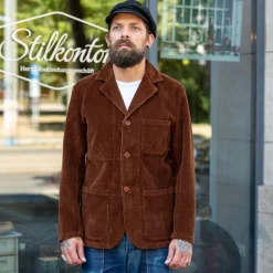 Work Blazer Kindermann Cord Brown